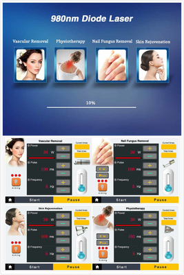 सौंदर्य सैलून दर्द निवारण/संवहनी उपचार के लिए 980nm डायोड लेजर मशीन