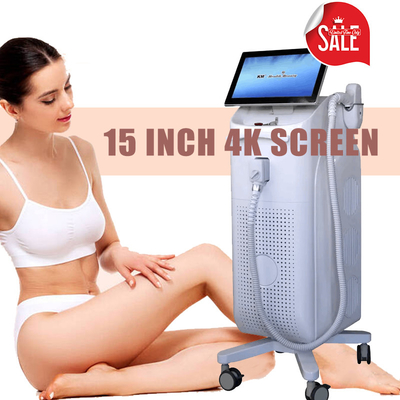800W - 1600W डायोड लेजर हेयर रिमूवल मशीन 3 तरंगें 808nm 755nm 1064nm