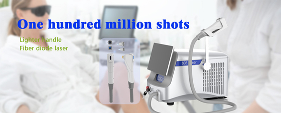 808nm कोल्ड फाइबर लेजर हेयर रिमूवल मशीन 14*14 मिमी 7*7 मिमी स्पॉट साइज